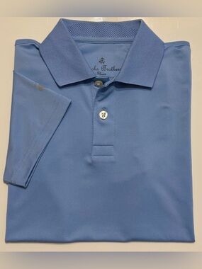 Brooks Brothers Boys Light Blue Performance Series Polo - Small 7/8